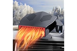 QIDOE Car Heaters, 12V 200W Portable Vehicle Heaters and Defrosters, Windshield Defogger and Defroster, Car Heater That Plugs into Cigarette Lighter, 2 In 1 Fast Heating & Cooling Fan for All Cars