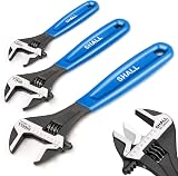 Shall 3-Piece Adjustable Wrench Set 6 8 10 In Cr-V Steel Navy Blue view 1