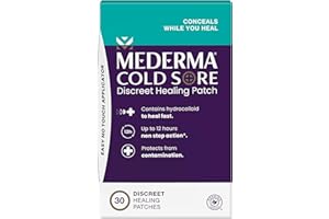 Mederma Cold Sore Discreet Healing Patch - Hydrocolloid Gel for Fast Healing, Relieves Pain, Redness & Swelling, Conceals Cold Sores (30 Patches)