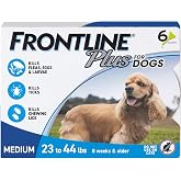 Frontline Plus for Dogs Medium Dog (23-44 pounds) Flea and Tick Treatment, 6 Doses