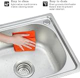 Trintion 42x37cm Stainless Steel Kitchen Sink Single Bowl with Drainer view 4