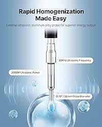 VEVOR 2 in 1 Ultrasonic Homogenizer, 2000W