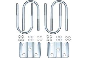 OZISENS 1Set Trailer U Bolt Kit for 3500 lbs 2-3/8" Axle, 6-1/4" Long,for 3,500lbs Spindle, Trailer Axle U Bolts Leaf Spring U-Bolt Kits