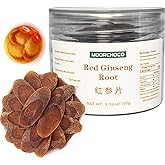 Red Ginseng Slices -HongShen-Pure Natural Chinese Herbal Medicine-3.52 oz/100g-天然红参片 无糖 (Red Ginseng Roots)