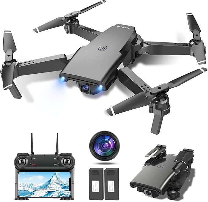 tech rc Drone avec Caméra 1080P HD WiFi FPV WiFi APP, Drone Positionnement de Flux