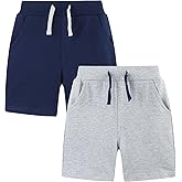 Bumeex Boys 2pk Cotton French Terry Casual Shorts