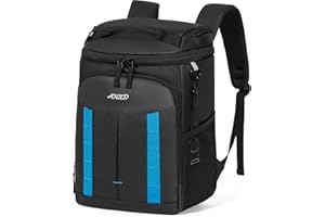 ANILD 30 Cans Cooler Backpack Soft Insulated Leak Proof for Men and Women, 2 Insulated Compartments Portable Backpack for Travel, Camping, Beach and Picnic