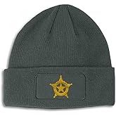 Patch Beanie Constable Police B Embroidery Skull Cap Hats for Men & Women Acrylic Winter Hats One Size