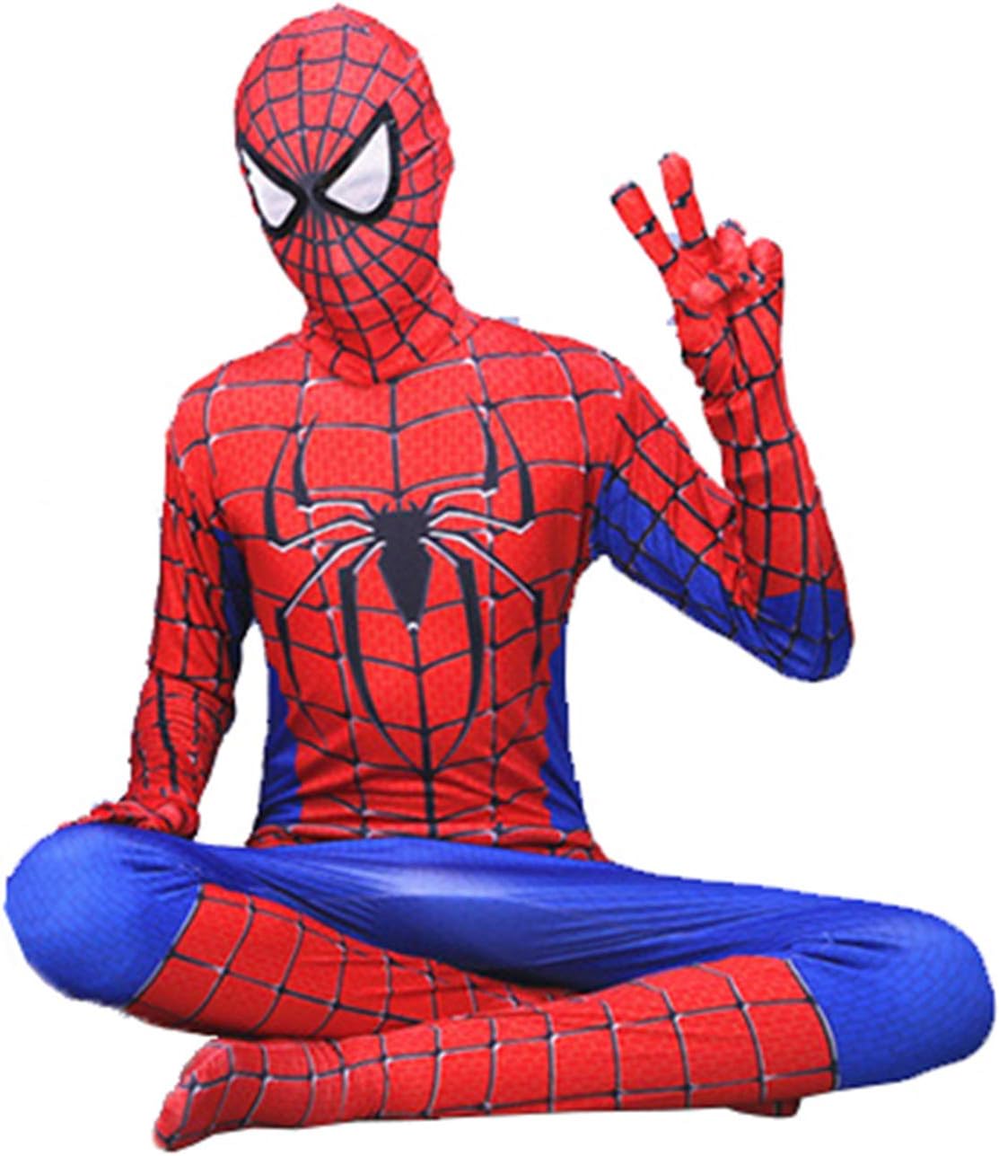 WQLESO Kids Adult 3D Spiderman Fancy Dress Costumes Set Halloween