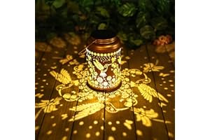 GR8GARDENS Hummingbird Solar Lanterns Outdoor Waterproof Hanging Solar Lights Metal Decorative LED Lanterns Outside Decor for Garden,Yard,Patio,Lawn,Fathers Day Gifts for Women Men Mom Grandma
