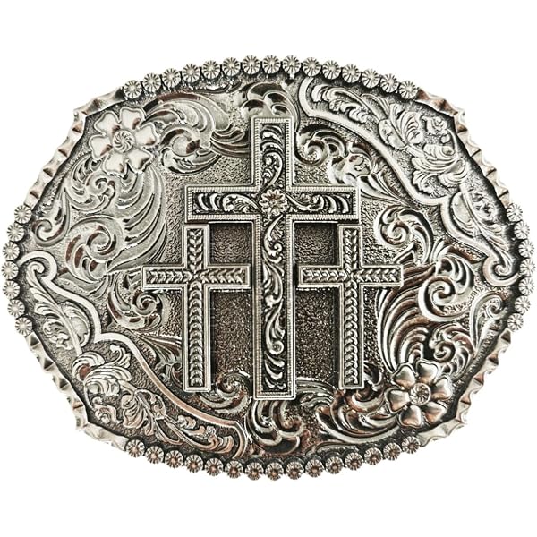 Western Belt Accessory. Turquoise like stones & silver like cross! Antique Silver Cross Phone Holder | Bohemian Western Phone  main image 4