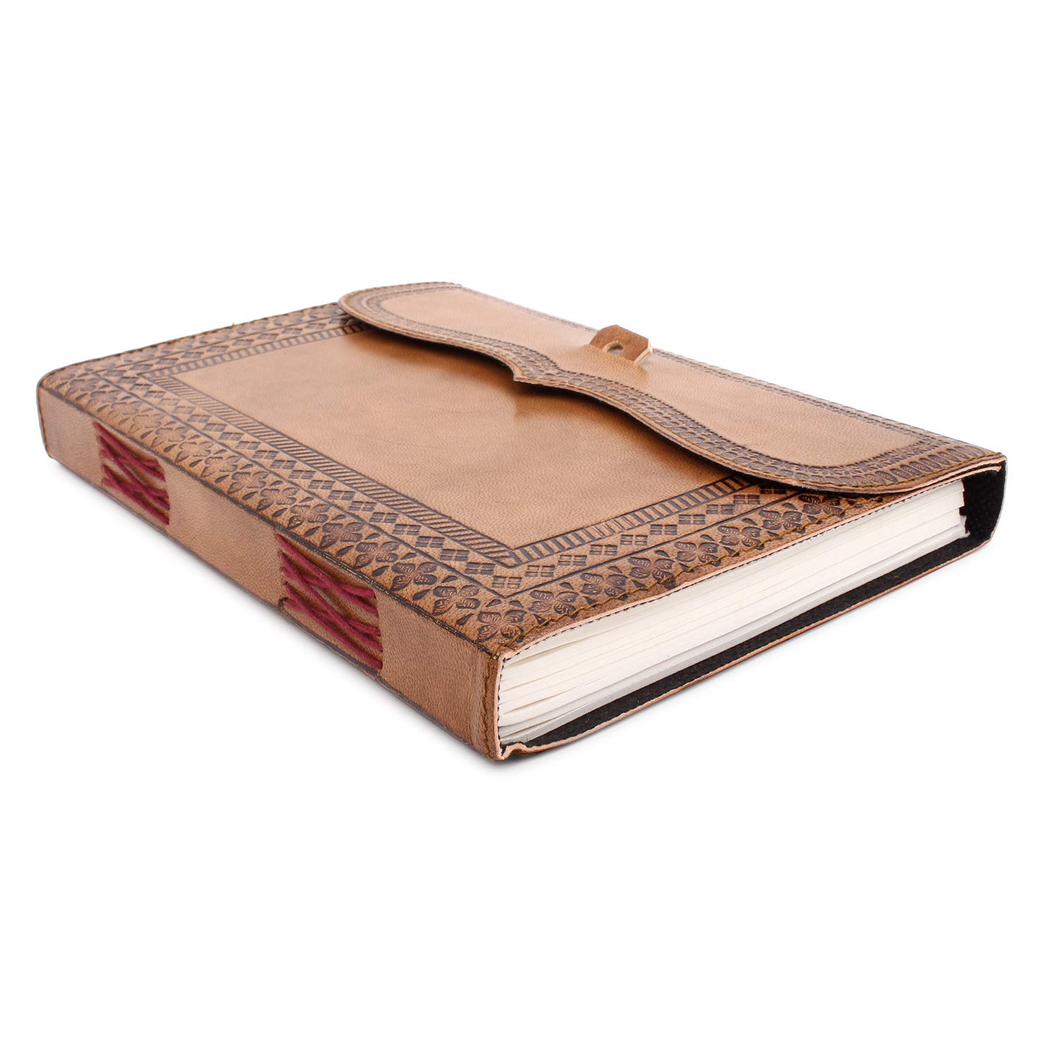 Ajuny Leather Bound Journal Writing Notebook For Men Women Handmade Paper Gifts 10x7 Inch