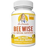 Dr. Danielle's Bee Wise - Bee Pollen Supplement - Bee Well with Royal Jelly, Propolis, Beepollen in 4 Daily Bee Pollen Capsules