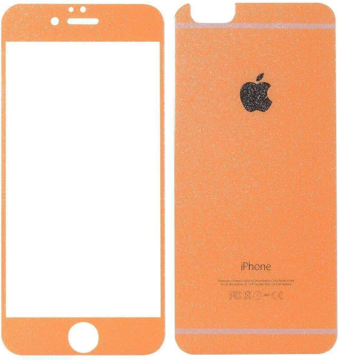 Cool Idea Tempered Glass Screen Protector Decal Sticker Skin for Iphone 5/iphone 5s (Orange)