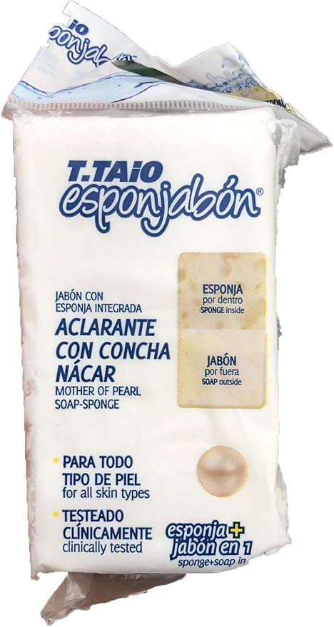 T.Taio Esponjabón jabón con esponja integrada aclarante con concha