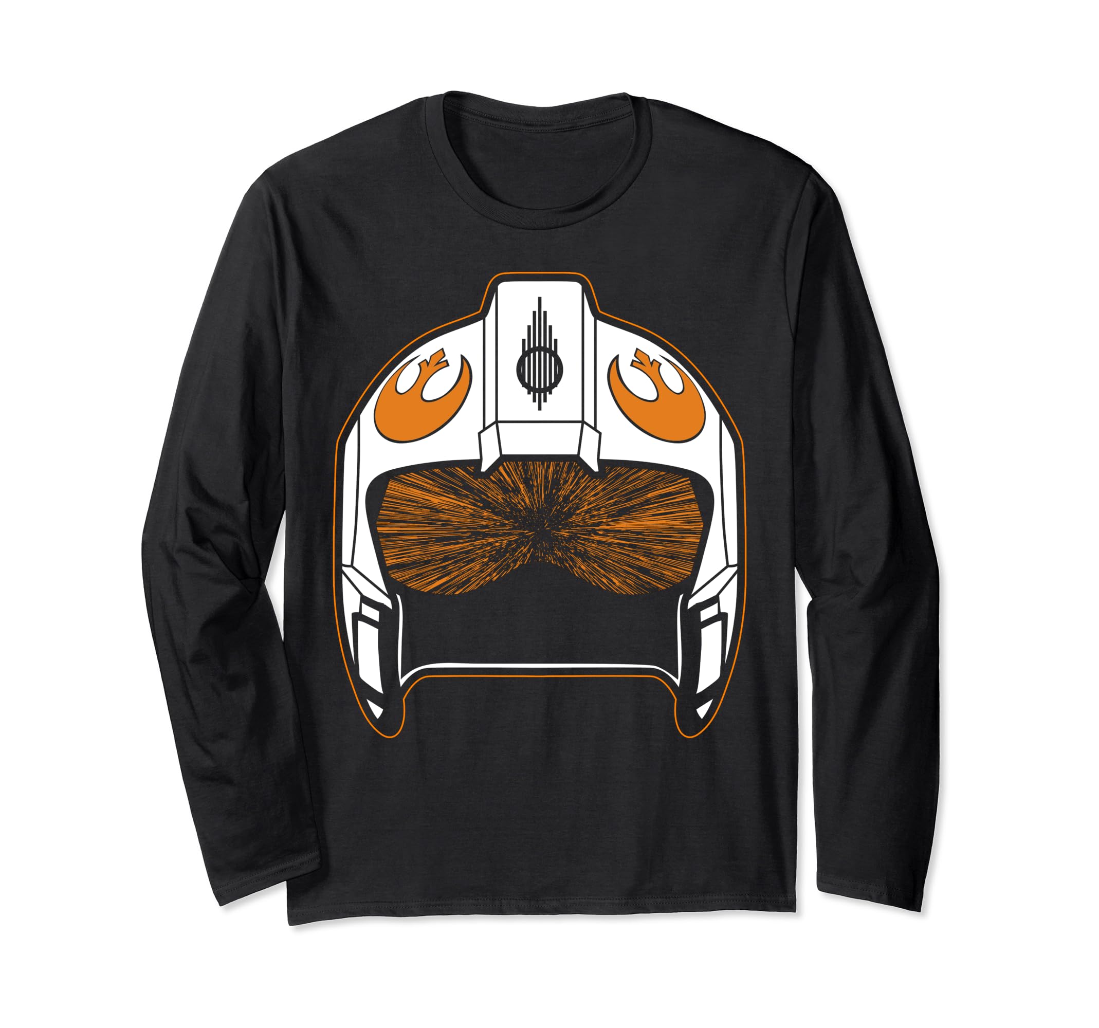 Star Wars The Force Awakens Rebel Helmet Big Face Long Sleeve T-Shirt
