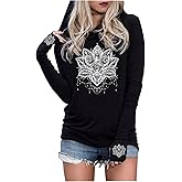 CHUNTIANRAN Hoodies Shirts for Women Early Fall Long Sleeve Tops Vintage Graphic Outfits Tops Fashion Pullover Tees 2025