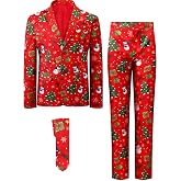 A&J DESIGN Boys Funny Print Suit for 6-16 Years