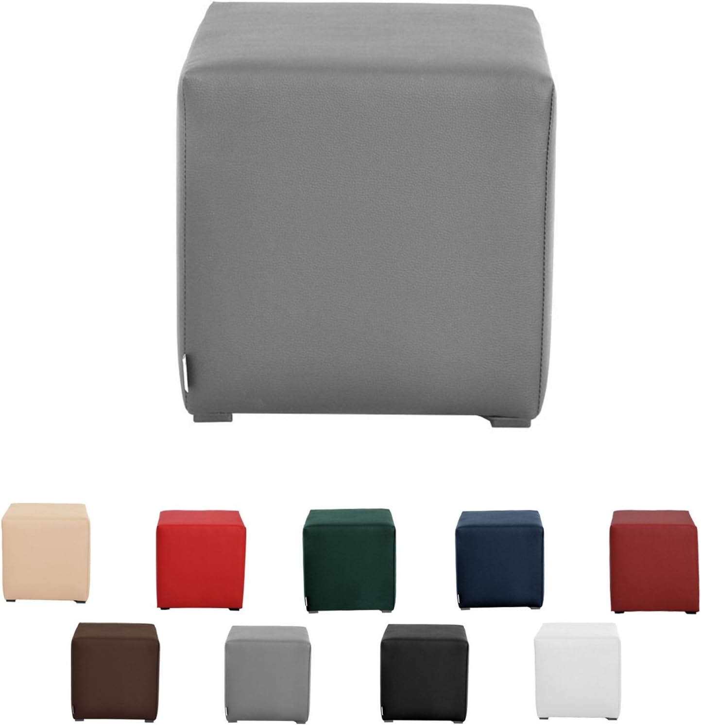 Nevada Grey Pouffe Foot Stool/Side Table 35x35 cm W326_09