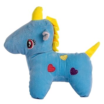 Kushma Toys Unicorn Soft Stuffed Toy for Kids Stretchable (Gift for Friends ), 25 cm Color :- (Blue)