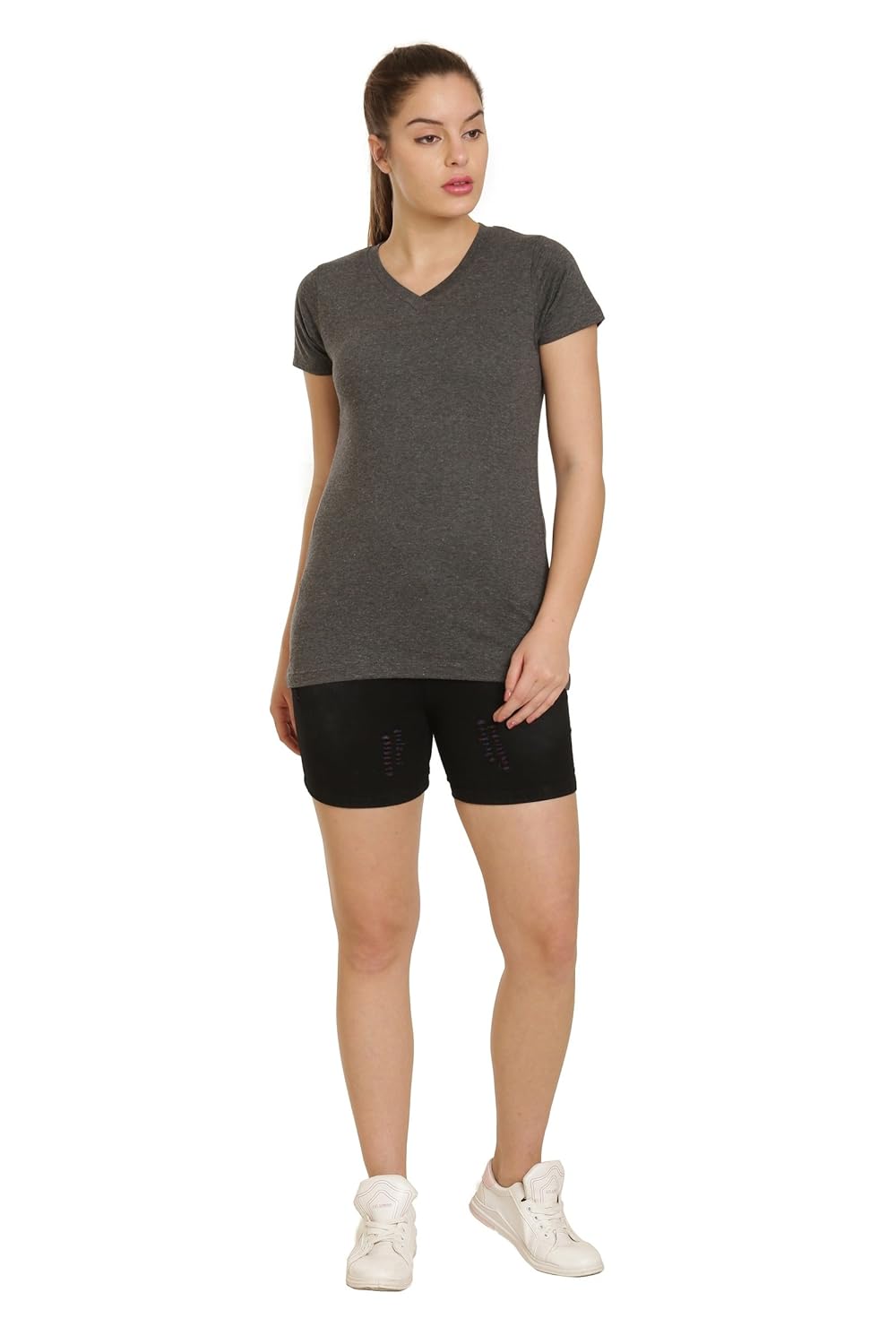 goldstroms women's plain sports/yoga v-neck plain tee/top