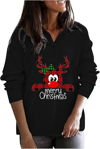 zip up christmas sweater