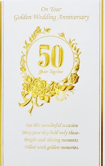 Amazon Com On Your Golden 50th Wedding Anniversary 50 Years