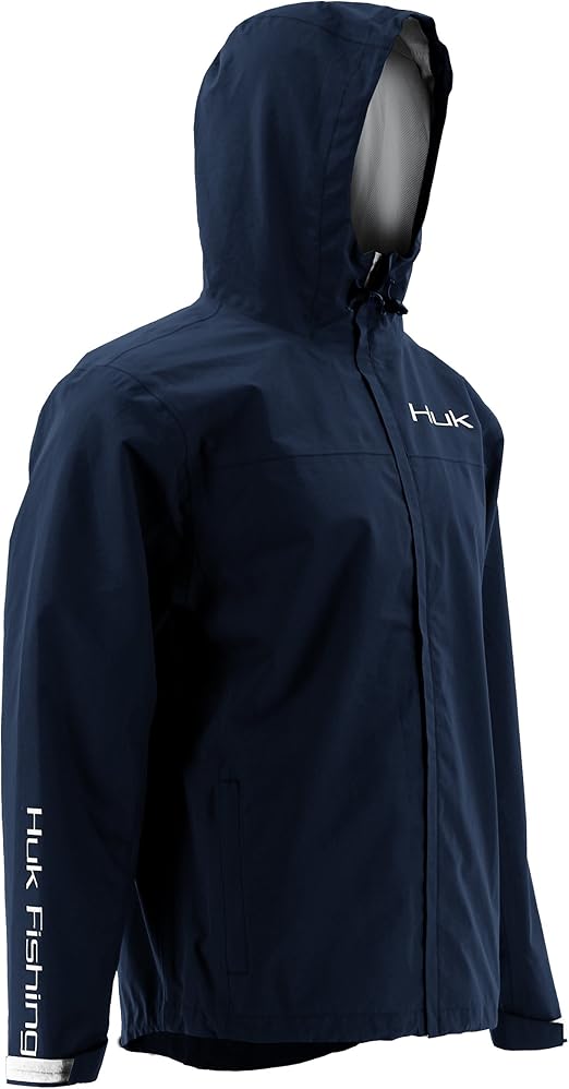 Huk Men's CYA Packable Rain Jacket Breathable & Wind