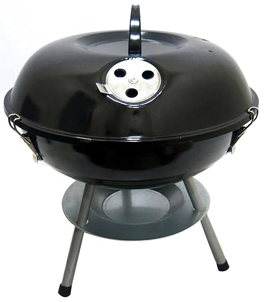 Fabrilla Round Charcoal Barbeque Grill Set (Black)