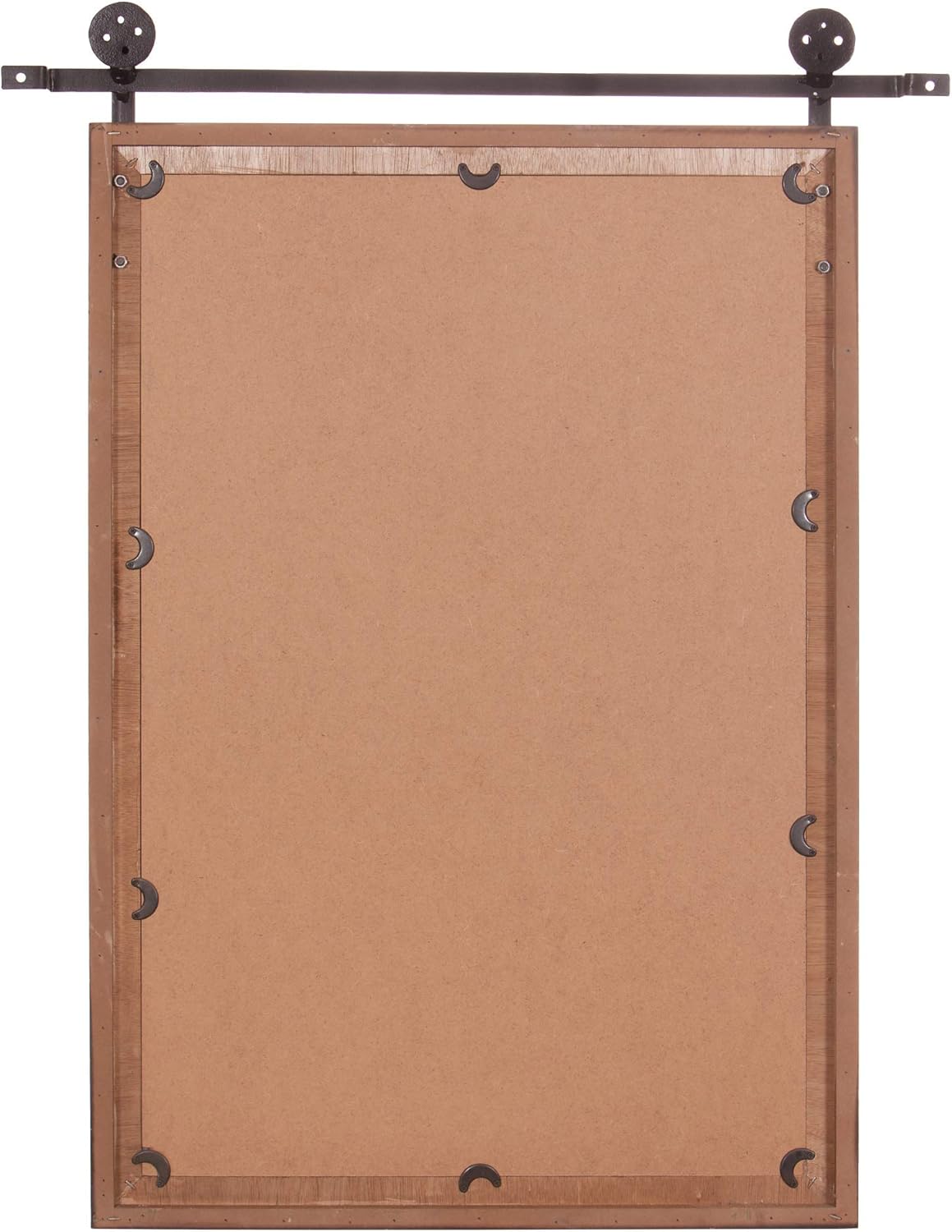 Patton Wall Decor 30x36 Sliding Barn Door Wood Window Wall Mounted Mirrors, Brown: Home & Kitchen
