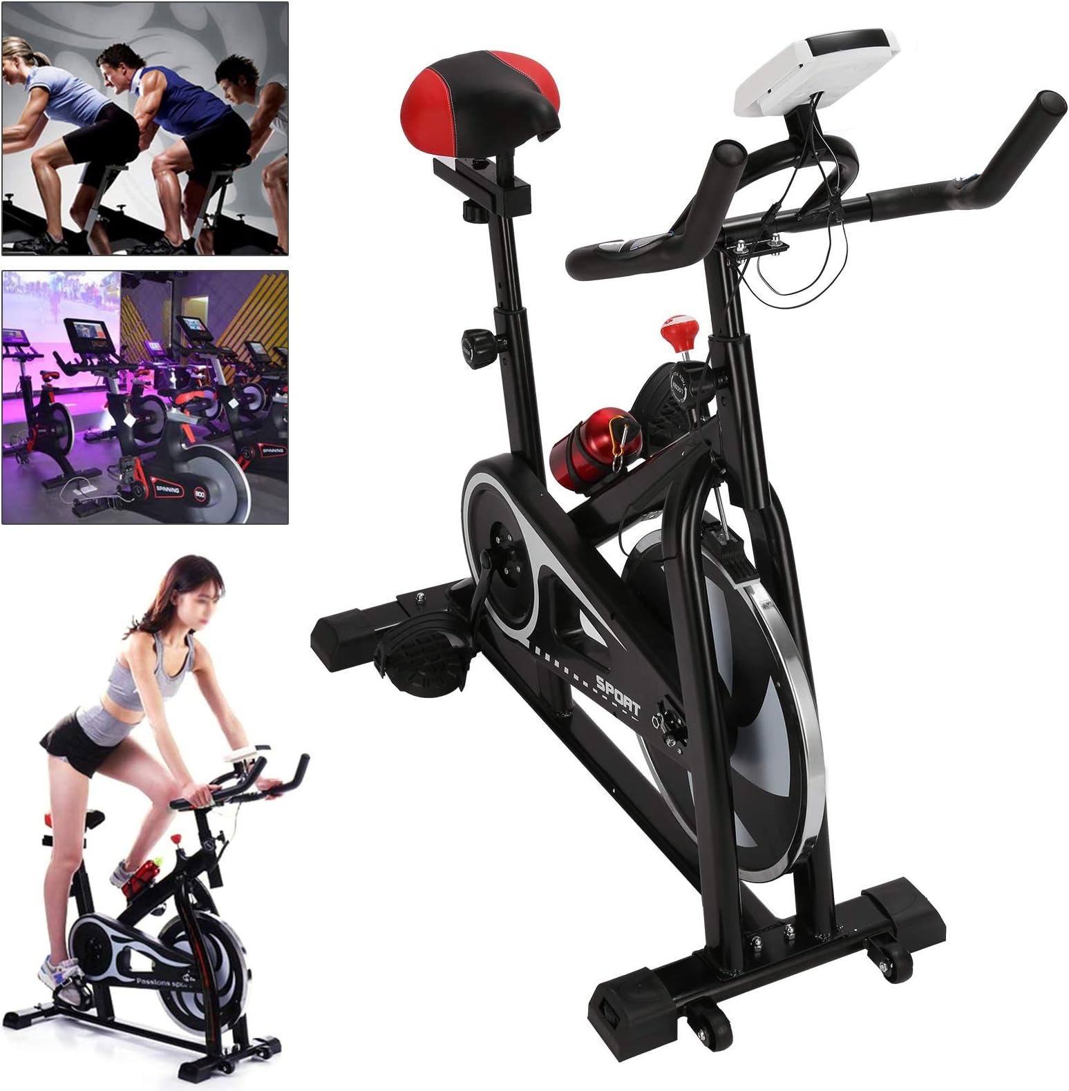 CellDeal Bicycle Trainer Indoor Cycling Exercise Bike Adjustable Handlebars & Seat Studio Cycles