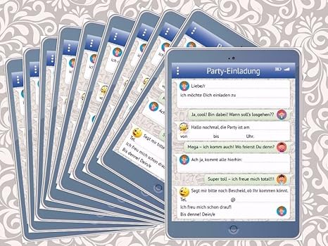 Divertente Tablet Di Biglietti D Invito Set 10730 Con