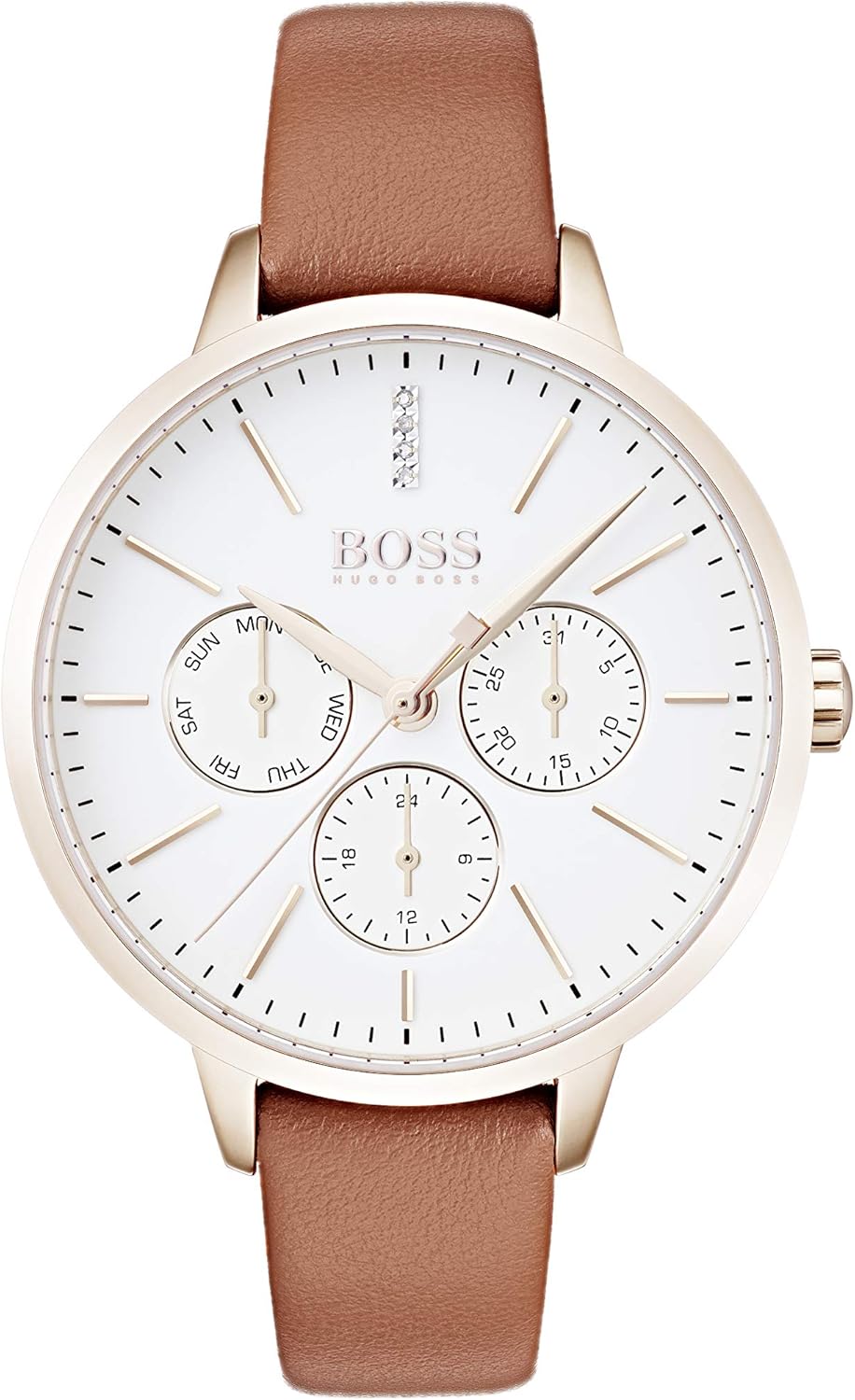 Hugo BOSS Reloj Multiesfera para Mujer de Cuarzo con Correa en Cuero 1502420