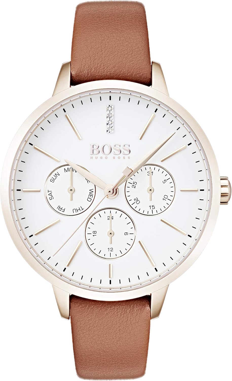 Hugo BOSS Reloj Multiesfera para Mujer de Cuarzo con Correa en Cuero 1502420