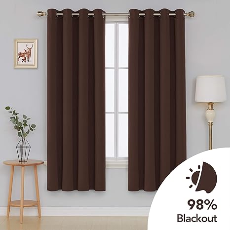 Buy Deconovo Door Curtains Thermal Insulated Blackout Curtains