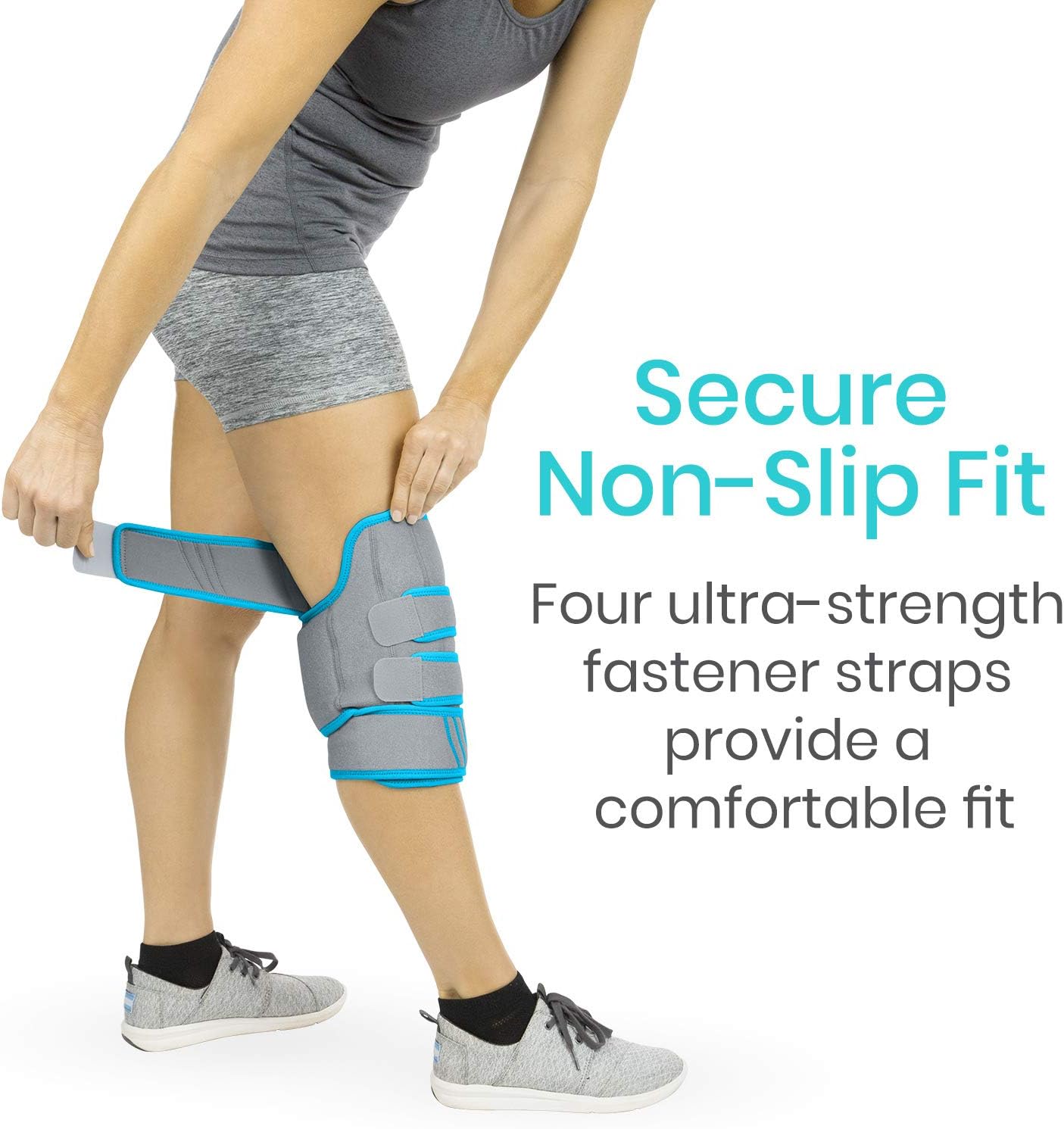 Vive Knee Ice Pack Wrap - Cold / Hot Gel Compression Brace - Heat Support Strap For Arthritis Pain, Tendonitis, ACL, Athletic Injury, Osteoarthritis, Women, Men, Running, Meniscus and Patella Surgery: Industrial & Scientific