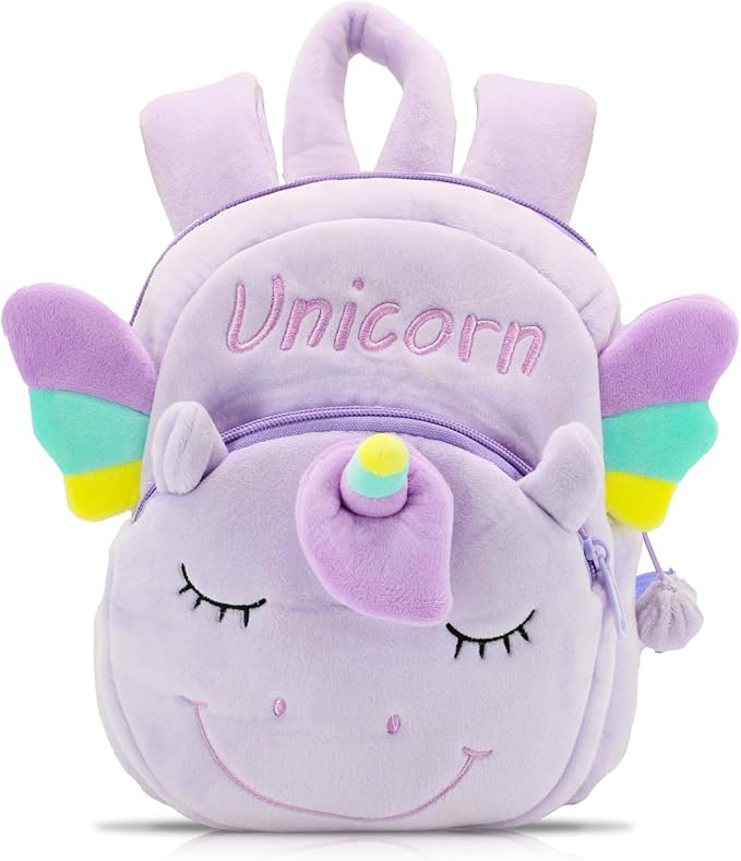 Unicorn Backpack for Girls Kids Unicorn Backpack for Toddlers, Soft Plush Mini