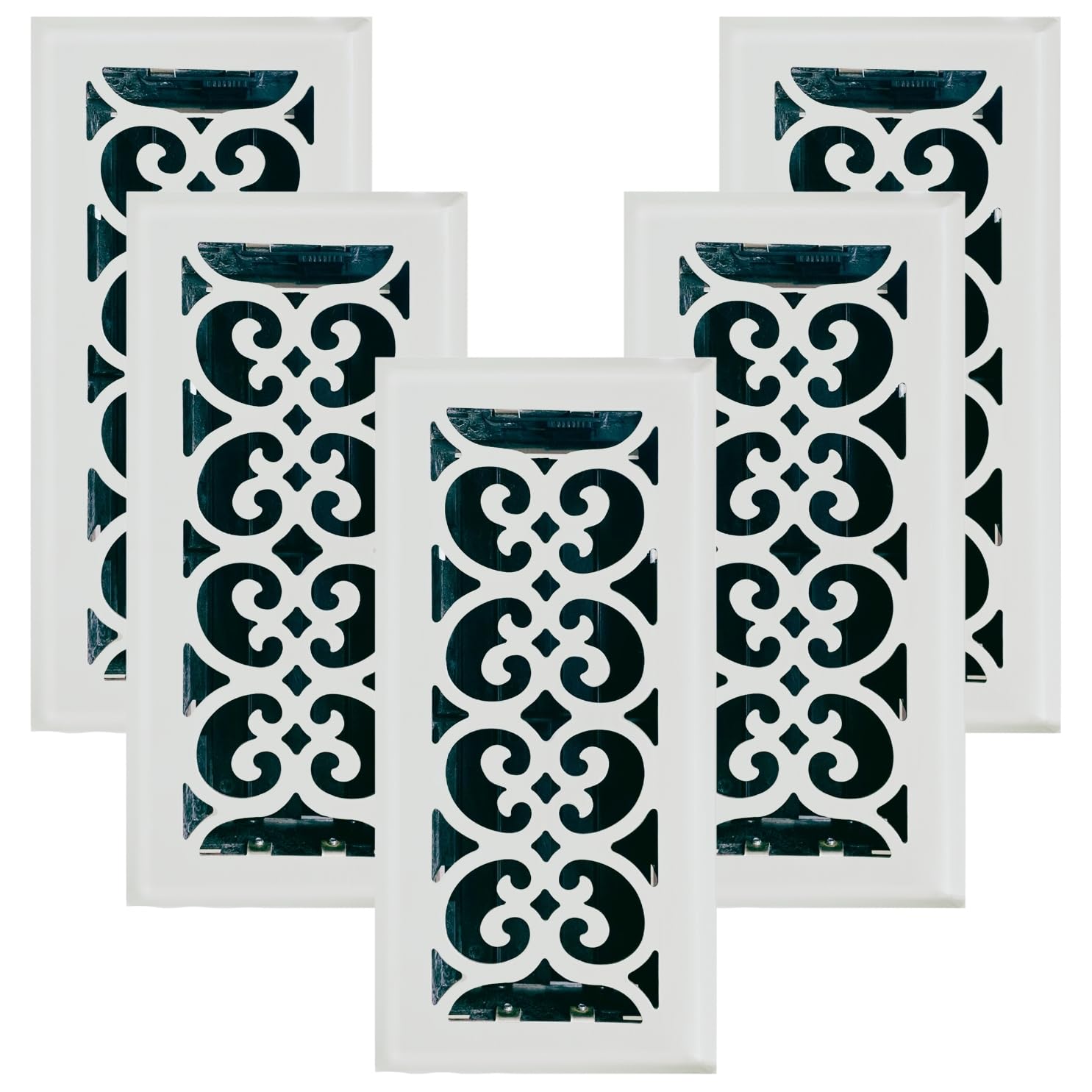 Sierra Grates 4" x 10" Victorian Design Floor Register in Metallic ...