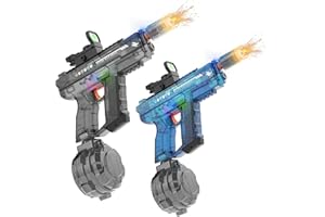 LAWDIEY Electric Water Guns for Adults & Kids,Realistic Automatic Water Gun with 26-32 FT Long Range,800ml Large Water Tank,Splash-Resistant Design,Summer Outdoor Pool Beach Toy for Backyard Games(2 Pack)