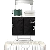 riemot Luggage Travel Cup Holder Free Hand Drink Caddy - Hold Two Coffee Mugs - Fits Roll on Most Suitcase Handles - Gifts fo