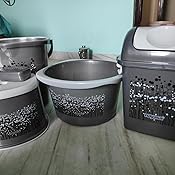 Nayasa 6 Piece Plastic Bathroom Set, Grey: Amazon.in: Home & Kitchen