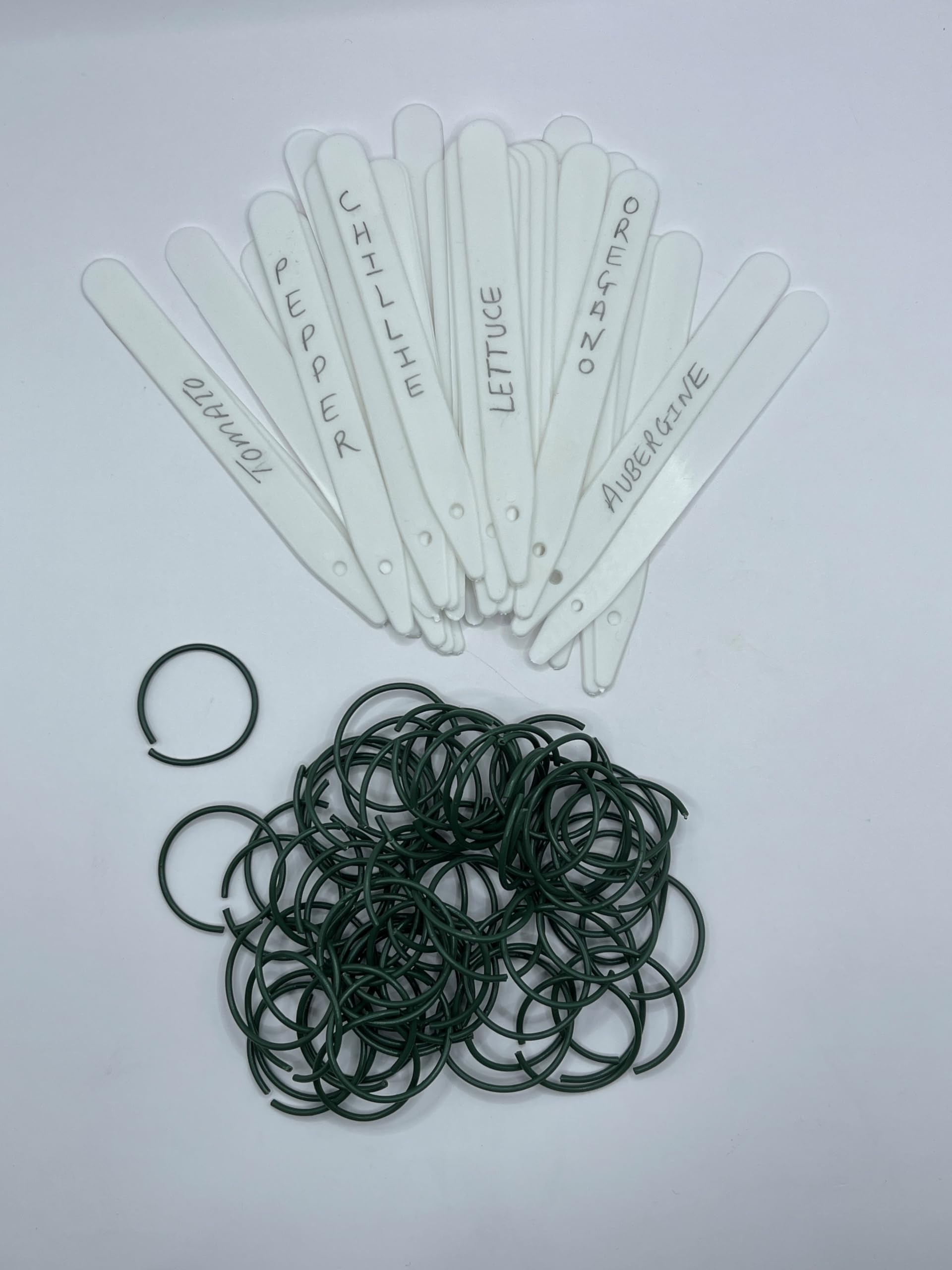 Plant Support Ring and Plant Labels (Pk of 100 Plant Rings and pk of 50 Plant Label)