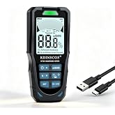 RDINSCOS Rechargeable Pinless Moisture Meter | 19mm Depth,Non‑Destructive Moisture Tester,Auto Alarm for Wood, Wall, Flooring &amp; Building Materials, Home DIY