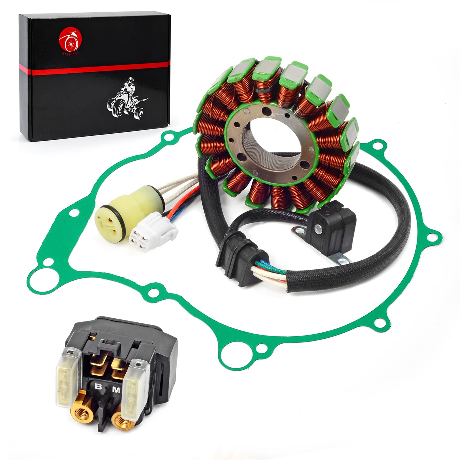 Photo 1 of Stator & Starter Relay Cover Gasket Kit Compatible with Yamaha Raptor 660 660R 2001 2002 2003 2004 2005 5LP-81410-02-00