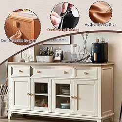 CcHhyyt 2 Pack Leather Cabinet Handle Pulls