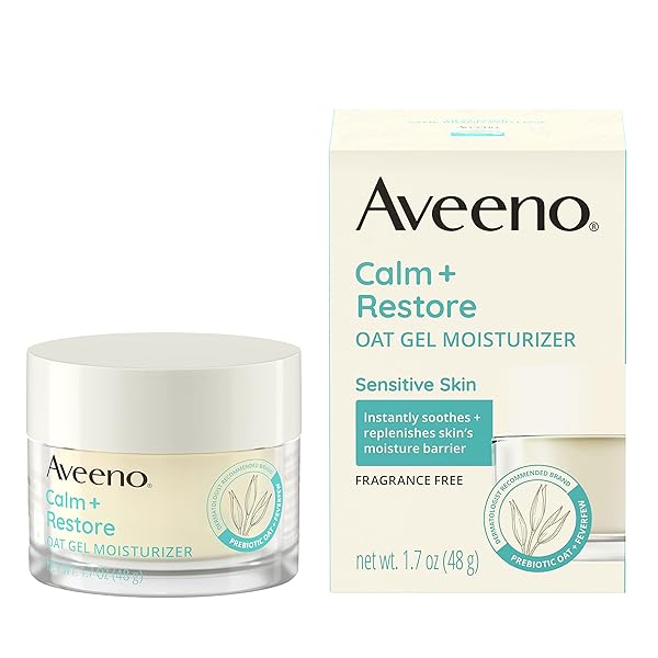 AVEENO CALM + RESTORE OAT GEL FACIAL MOISTURIZER...