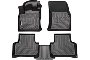 HAFIDI® Floor Mats Fit for 2022-2026 Volkswagen Taos All Weather Protection TPE Anti-Slip Automotive Floor Liners, Fits 1st & 2nd Row Full Set Custom VW Taos Accessories, Black