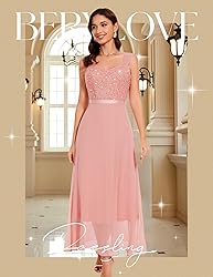 BeryLove Women Sequin Evening Formal Party Dress