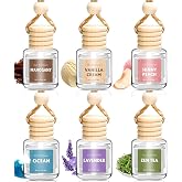 AROIC 6Pack Car Air Freshener, Hanging Essential Oil Air Freshener Diffuser | Long-Lasting Fragrance Odor Eliminator, Cute Car Interior Decor Auto Car Scents Accessories Gifts for Women & Men