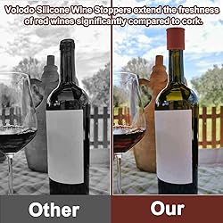Vodolo Silicone Wine Stopper - 8pcs Reusable and